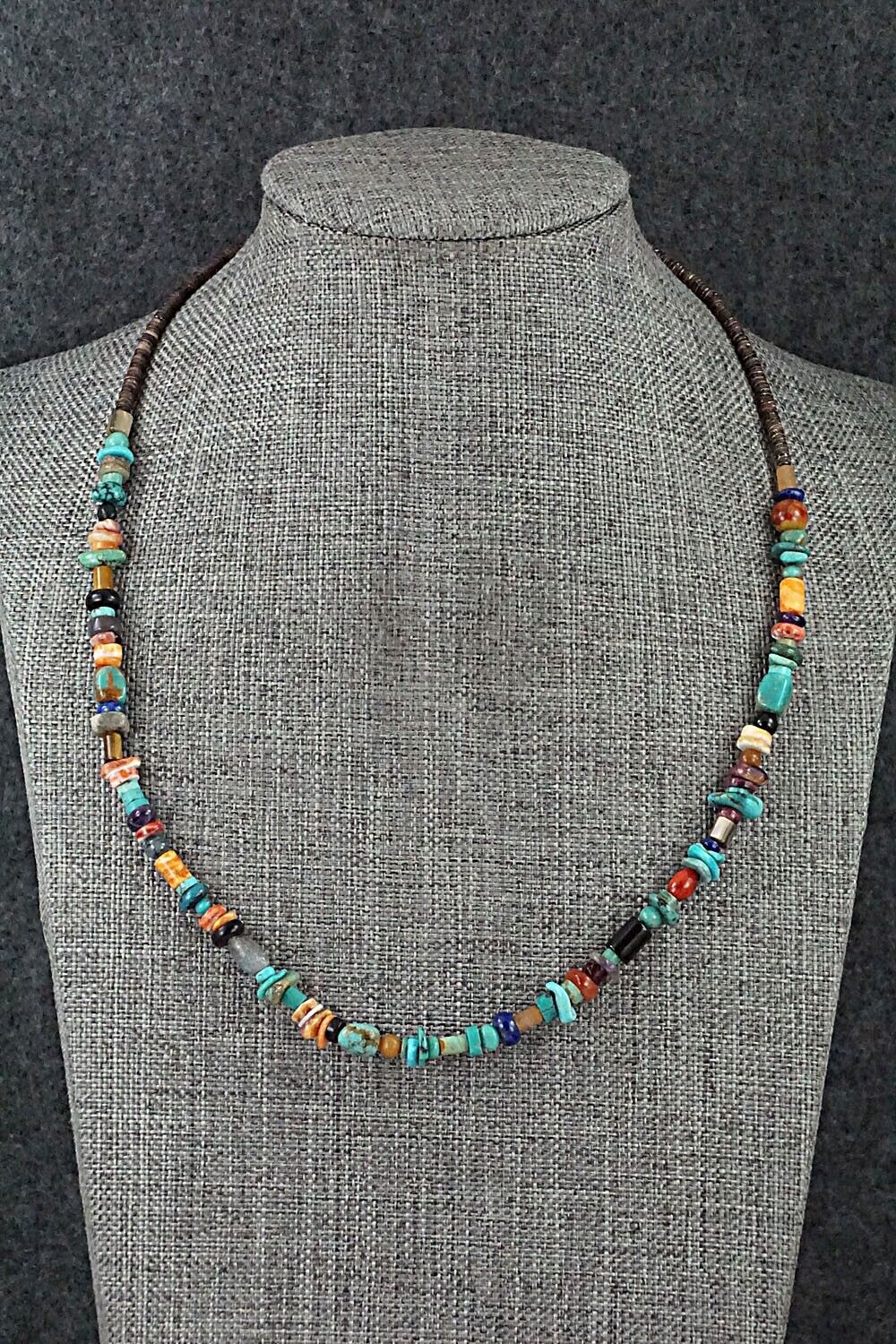 Multi-Stone and Sterling Silver Necklace - Helen Tsosie