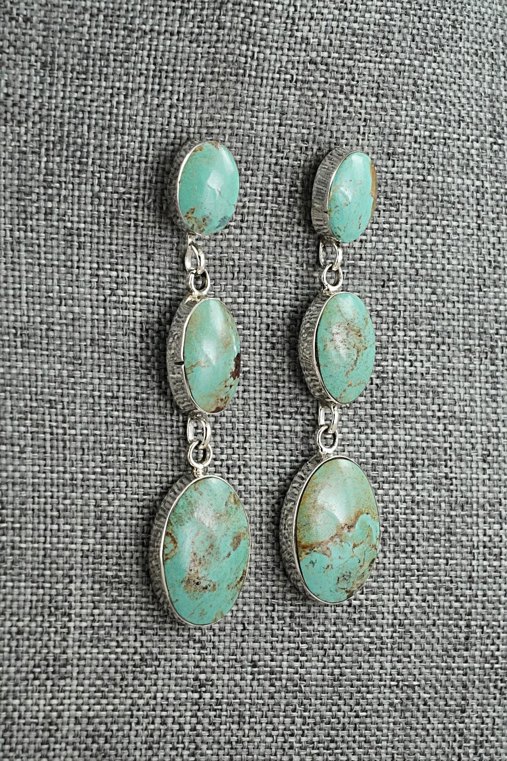 Turquoise & Sterling Silver Earrings - Irvin Tsosie