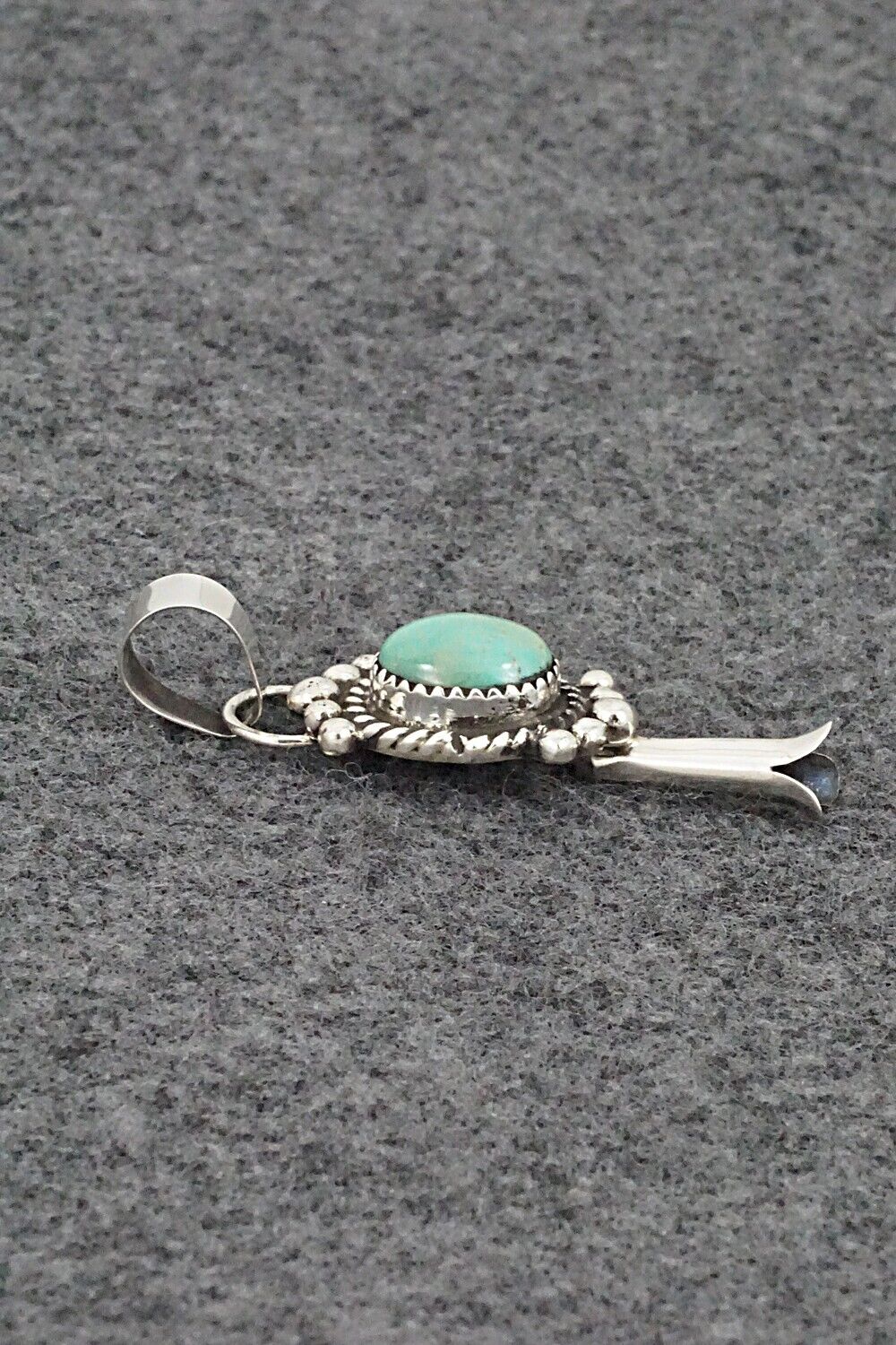 Turquoise and Sterling Silver Pendant - Vernon Johnson