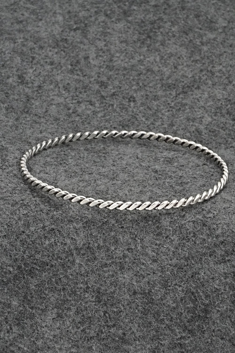 Sterling Silver Bangle Bracelet - Elaine Tahe