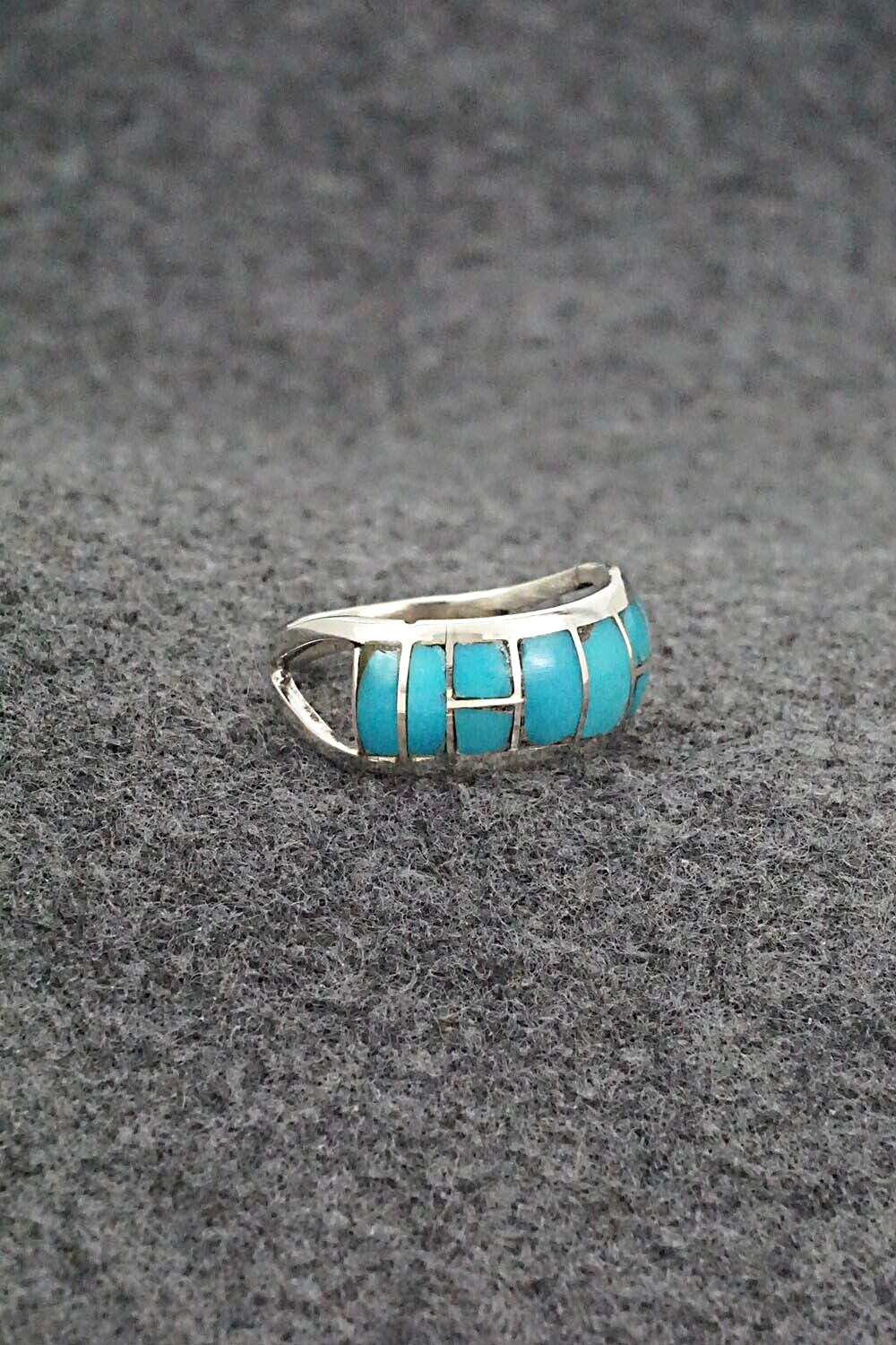 Turquoise & Sterling Silver Ring - Gloria Chattin - Size 7