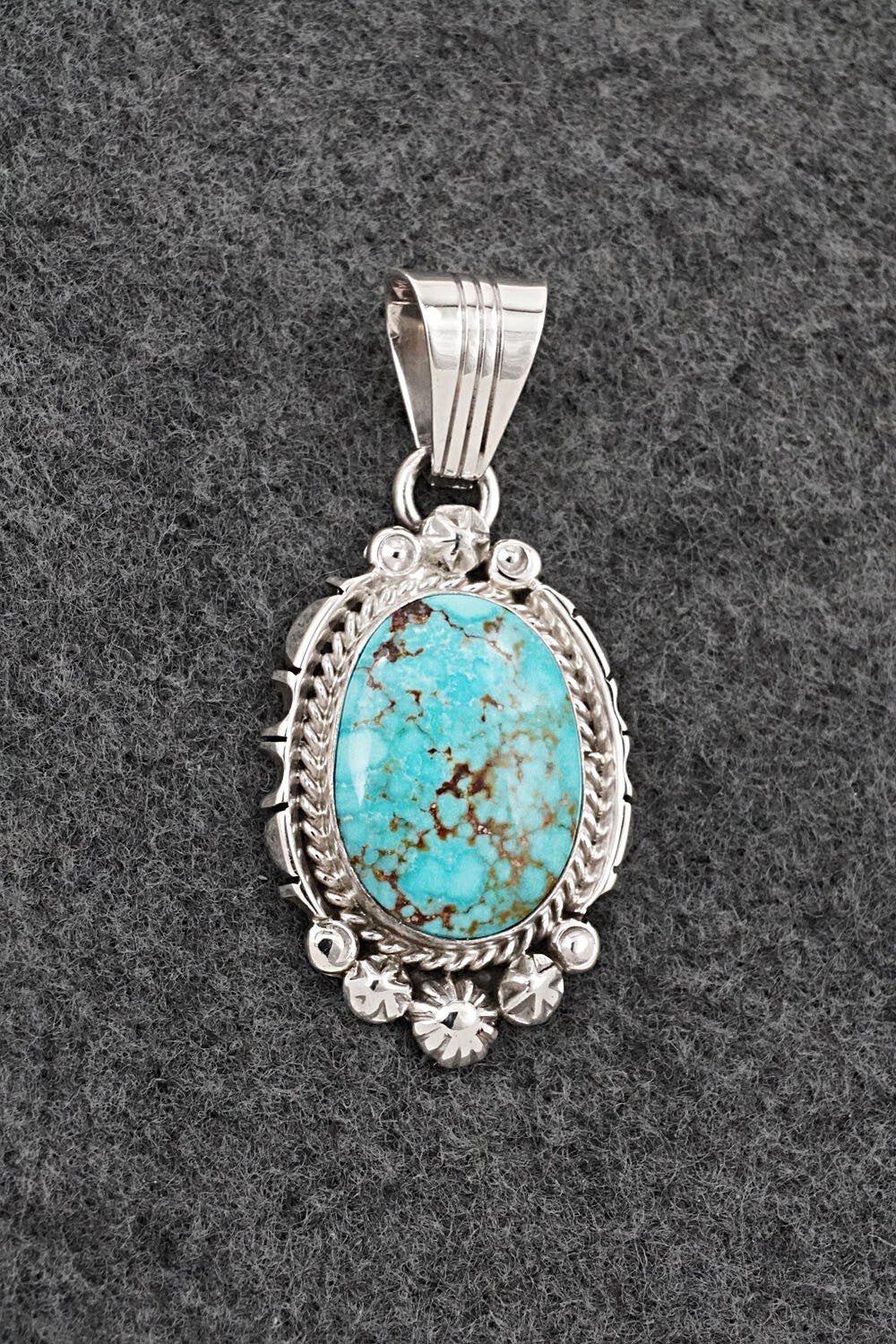 Turquoise & Sterling Silver Pendant - Daniel Benally