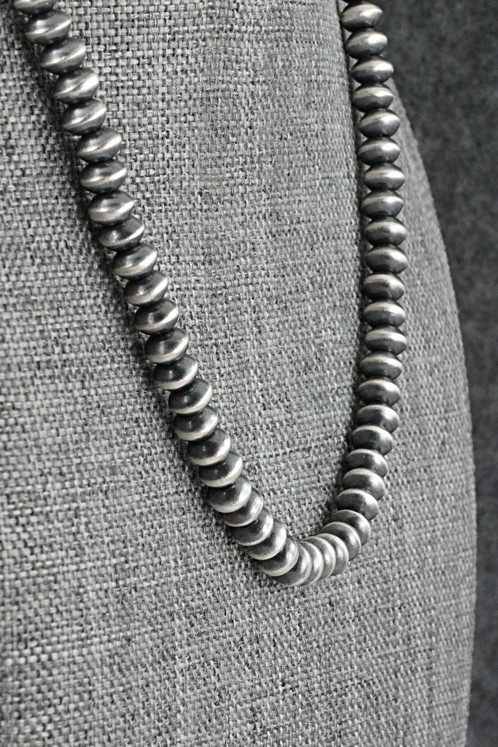 Sterling Silver Navajo Pearl Necklace 16" - Tonisha Haley