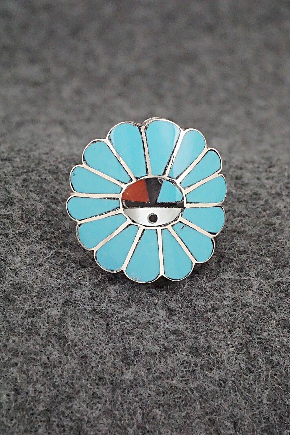 Multi-Stone & Sterling Silver Ring - Burdian Soseeah - Size 7.5