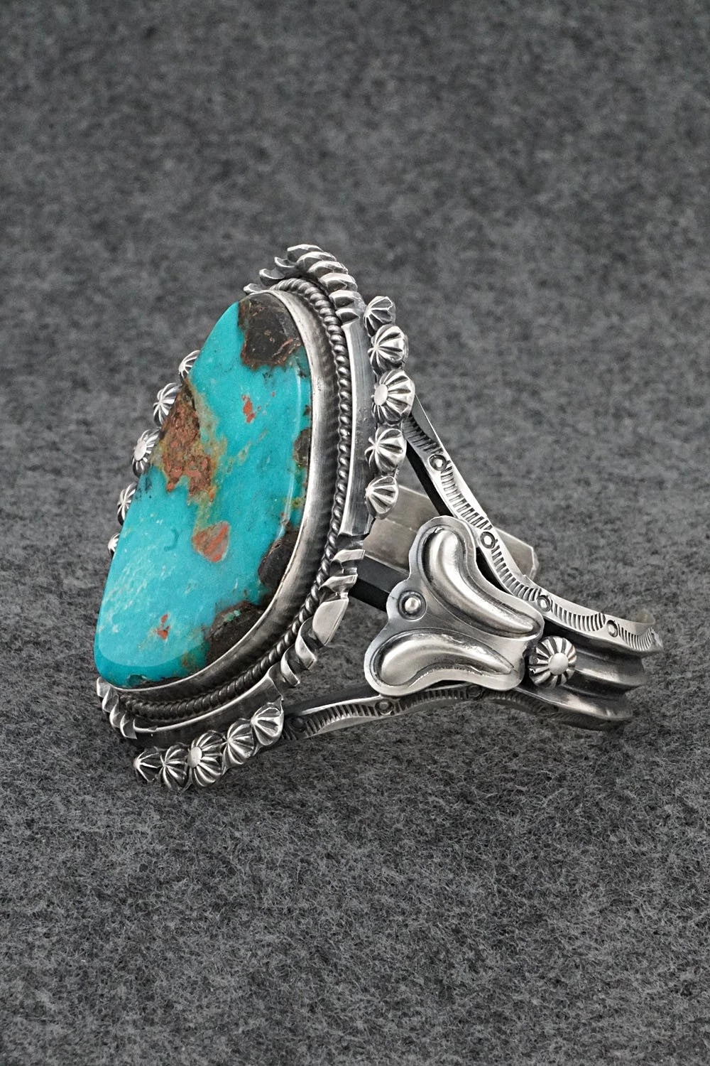 Turquoise & Sterling Silver Bracelet - Raymond Delgarito