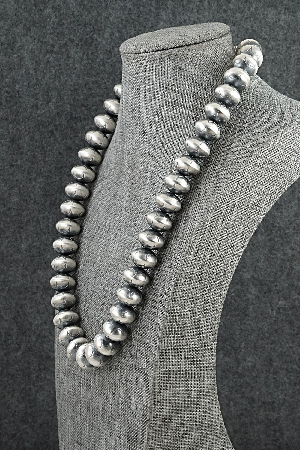 Sterling Silver Navajo Pearl Necklace 20" - Dorinda Mariano