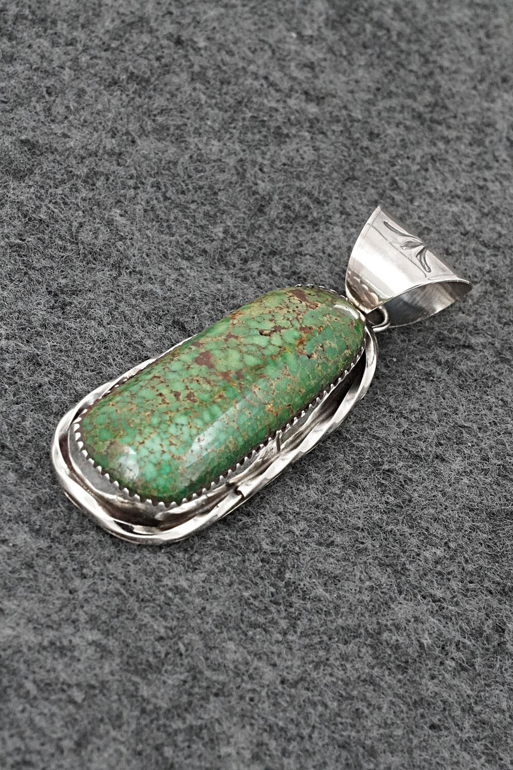 Turquoise & Sterling Silver Pendant - Ernest Hawthorne