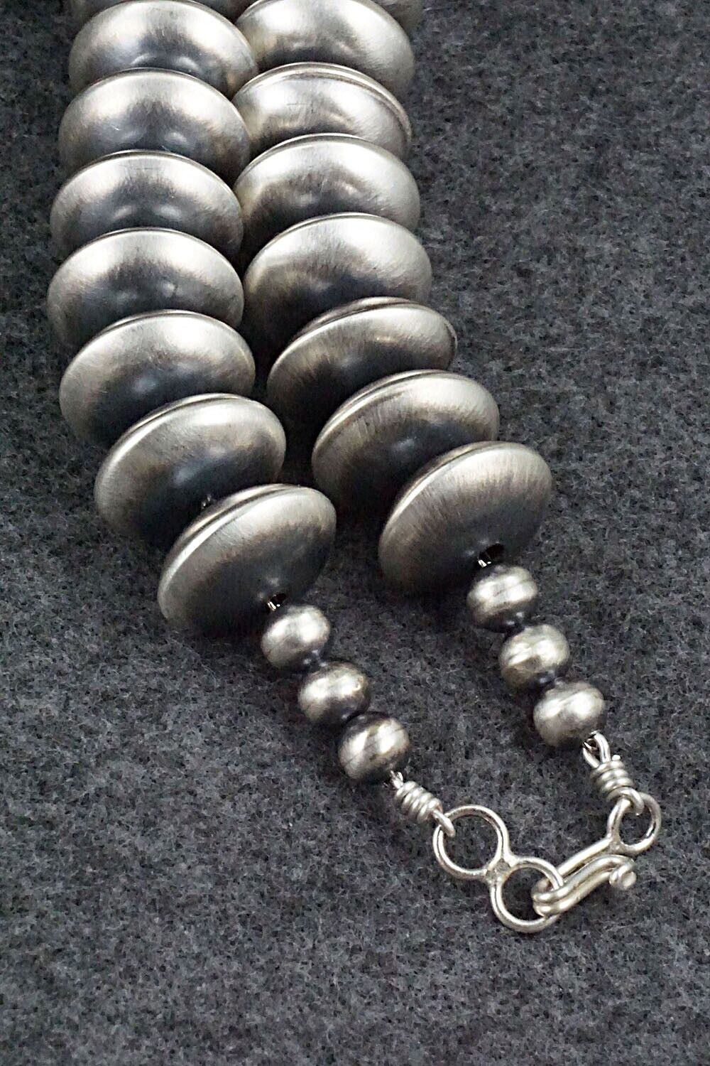 Sterling Silver Navajo Pearl Necklace 26" - Bryannen Halwood