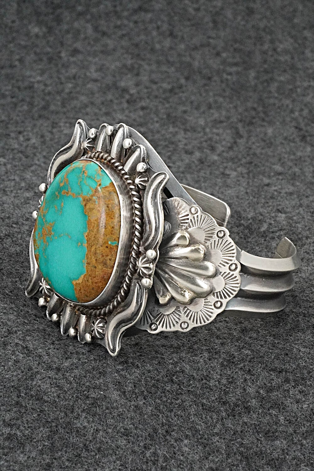 Turquoise & Sterling Silver Bracelet - Raymond Delgarito
