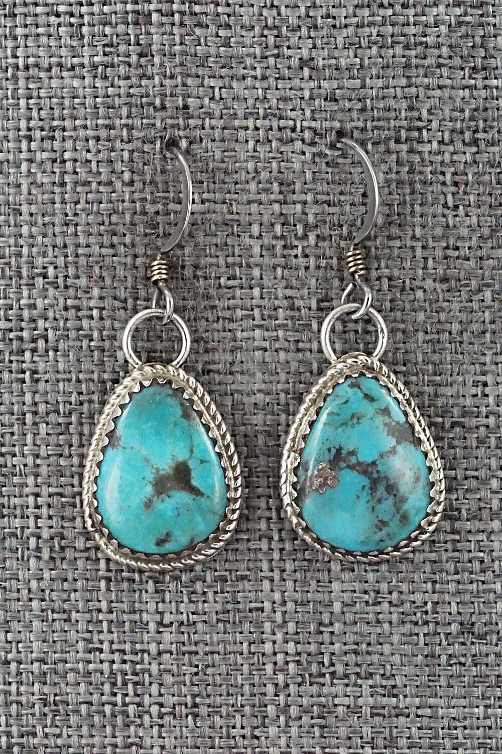 Turquoise & Sterling Silver Earrings - Ernest Hawthorne