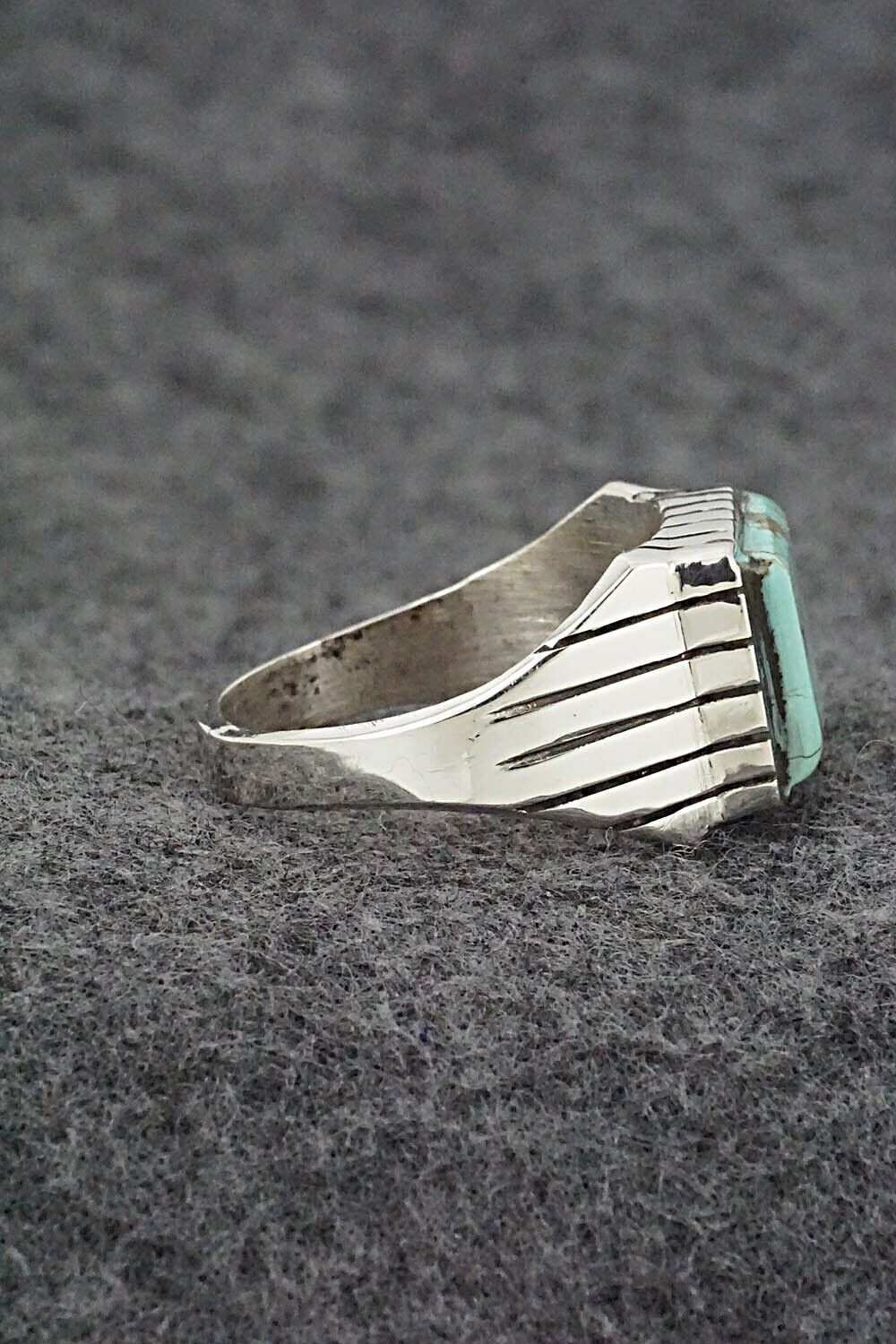 Turquoise & Sterling Silver Ring - Trevor Jack - Size 13