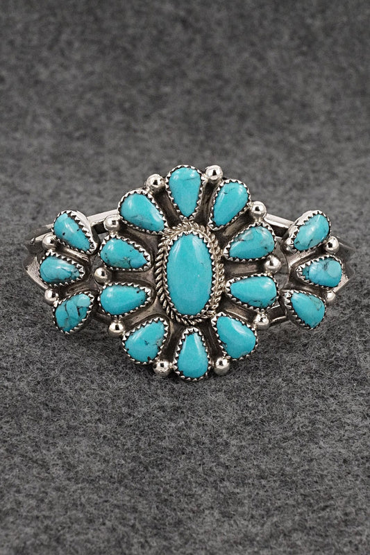 Turquoise & Sterling Silver Bracelet - Evelyn Platero