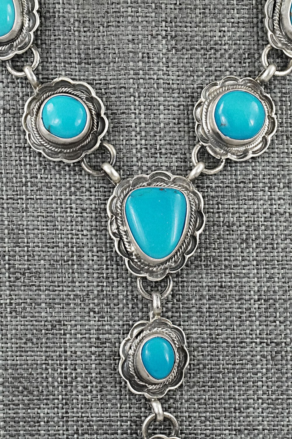 Turquoise & Sterling Silver Necklace Set - Bobby Johnson