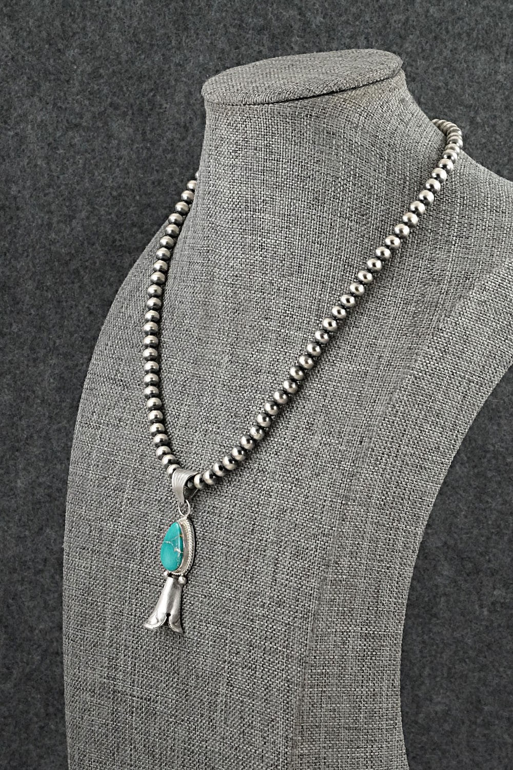 Turquoise & Sterling Silver Necklace - Samuel Yellowhair
