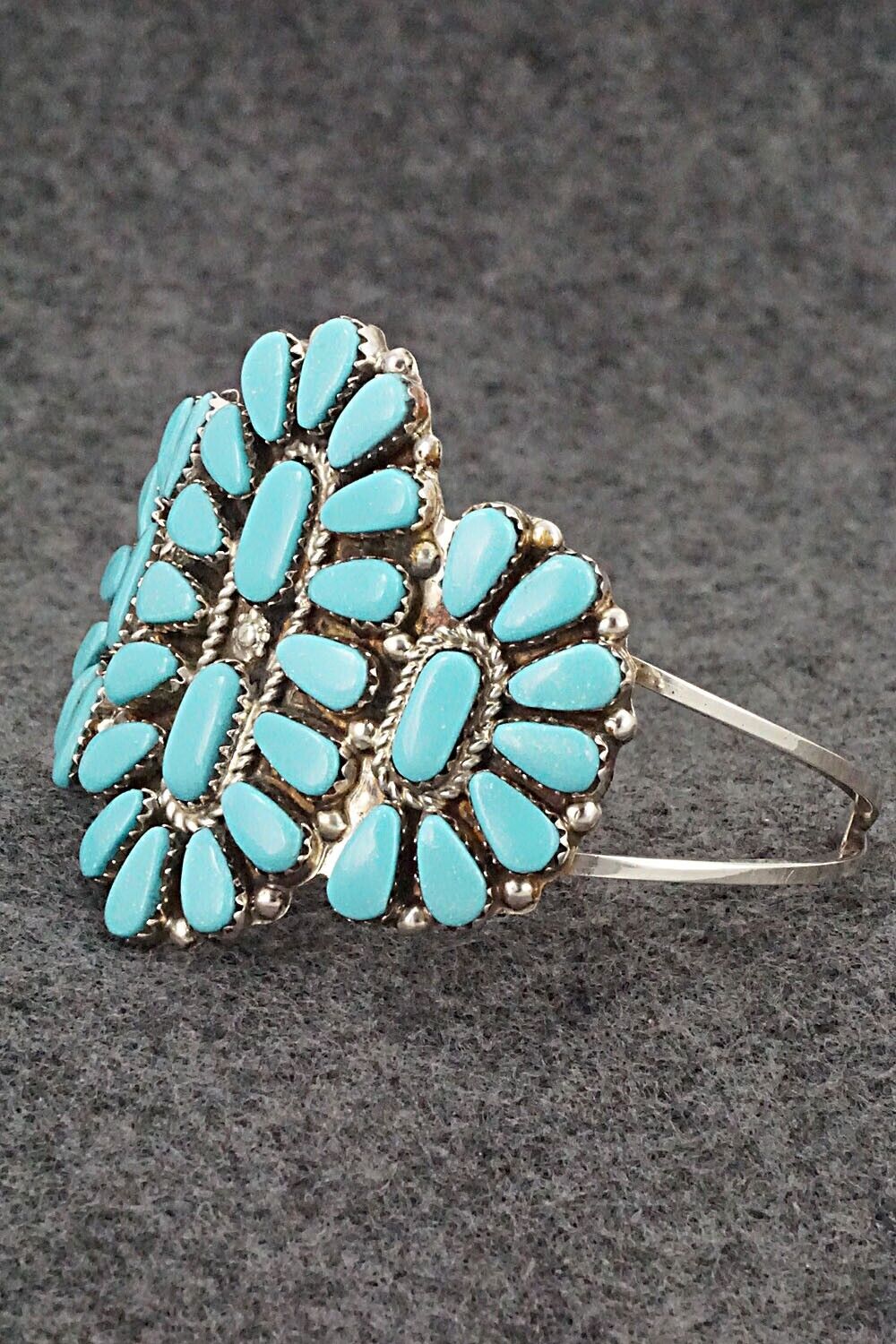 Turquoise & Sterling Silver Bracelet - Evangeline Tsabetsaye