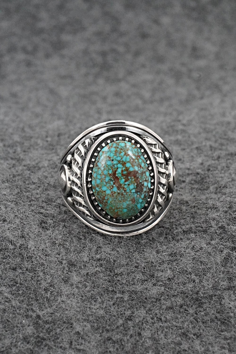 Turquoise & Sterling Silver Ring - Derrick Gordon - Size 11