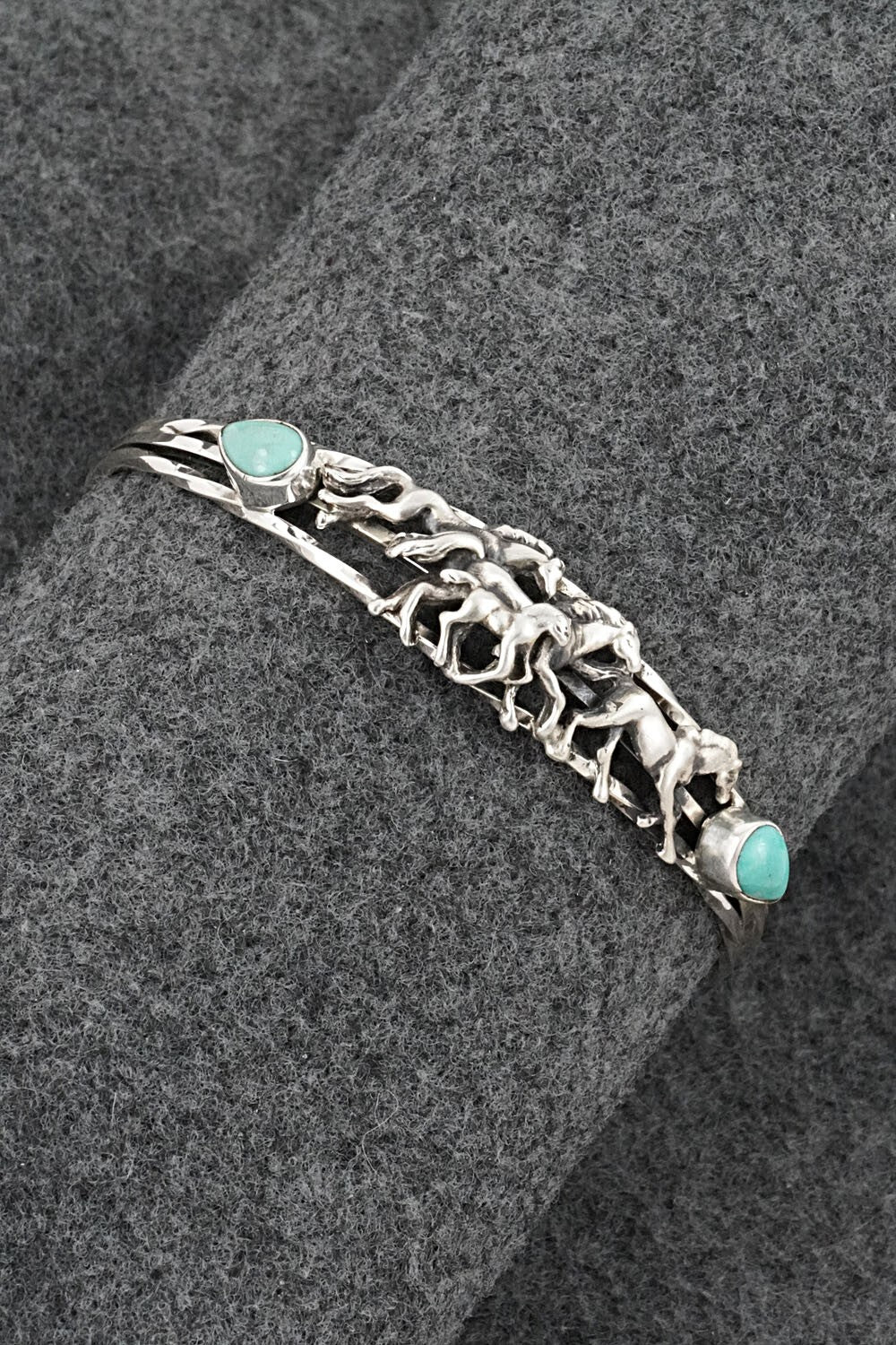 Turquoise & Sterling Silver Bracelet - Bobby Platero
