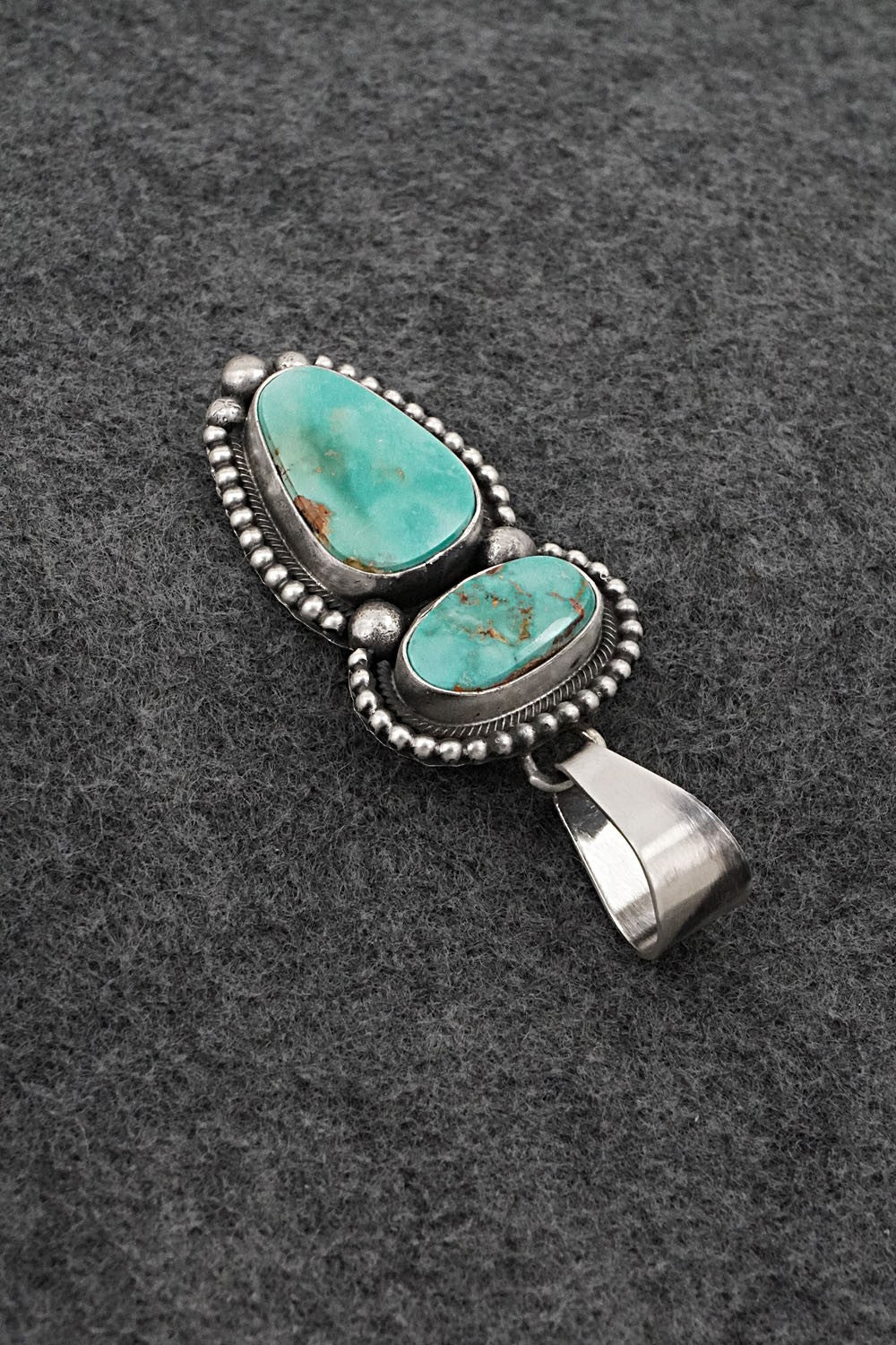Turquoise & Sterling Silver Pendant - Darrin Livingston