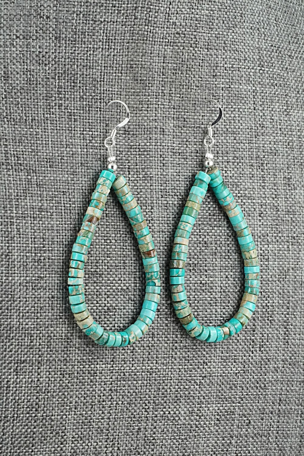 Turquoise & Sterling Silver Earrings - Doreen Jake