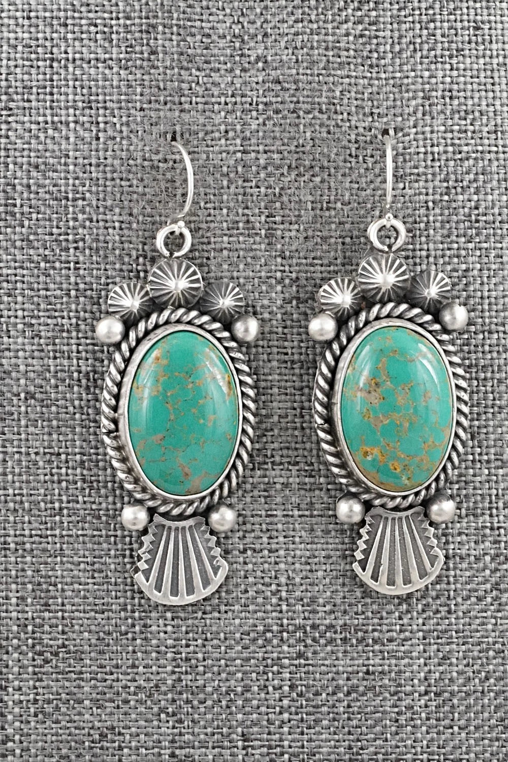 Turquoise & Sterling Silver Earrings - Michael Calladitto