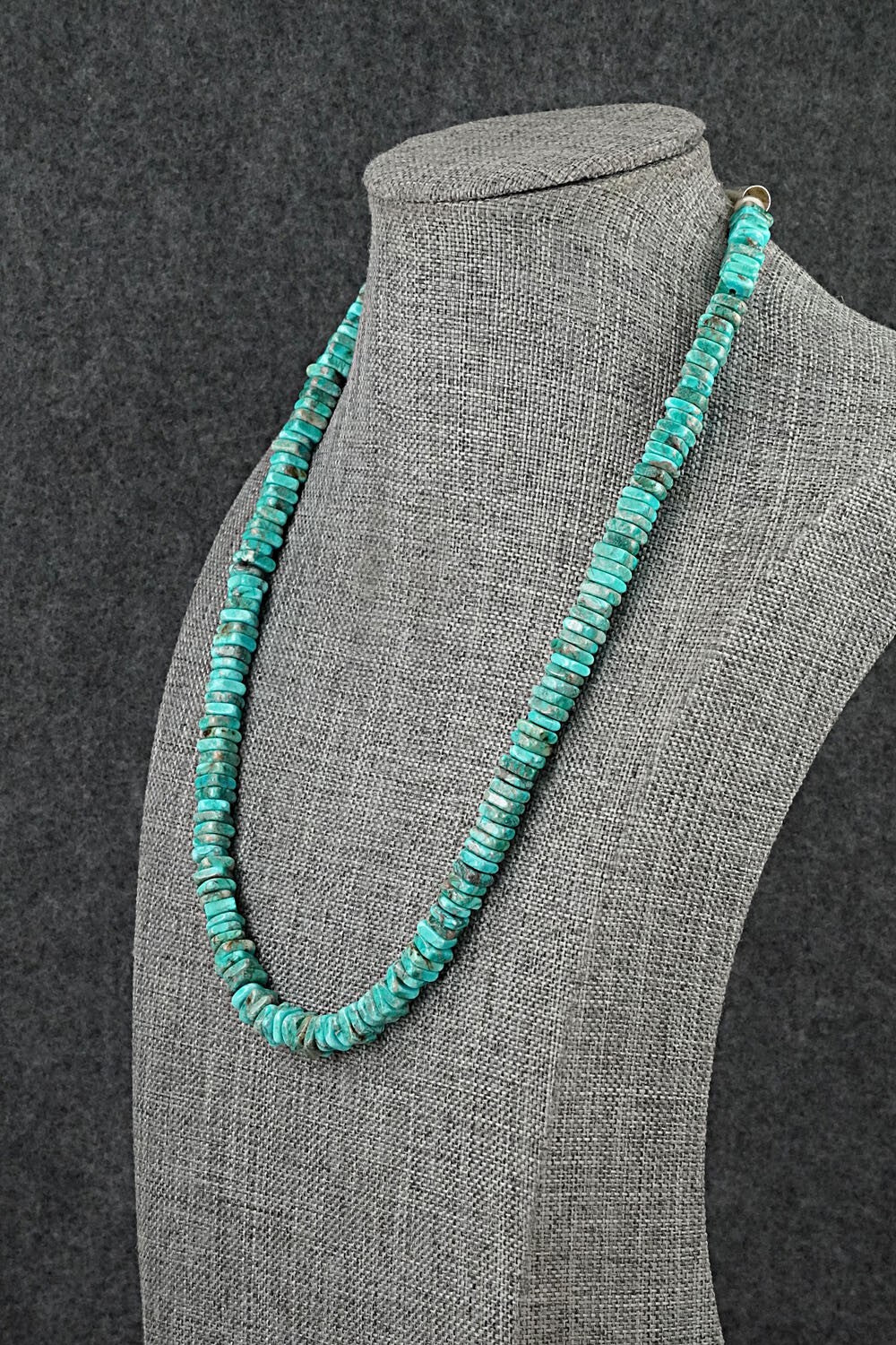 Turquoise & Sterling Silver Necklace 19" - Doreen Jake
