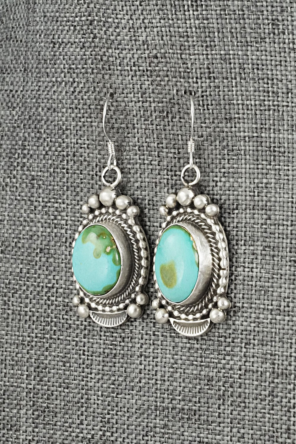 Turquoise & Sterling Silver Squash Blossom Set - Tom Lewis