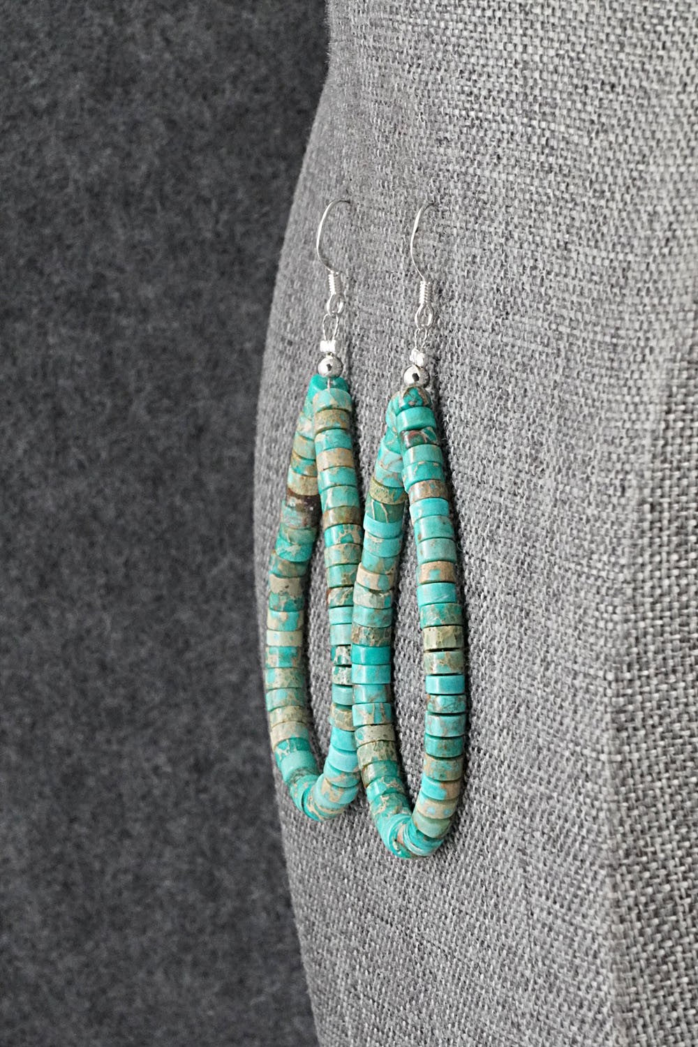 Turquoise & Sterling Silver Earrings - Doreen Jake
