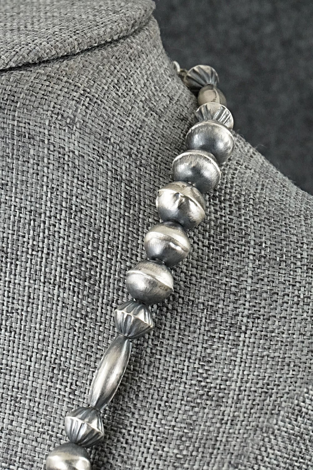 Sterling Silver Navajo Pearl Necklace 26" - Vintage