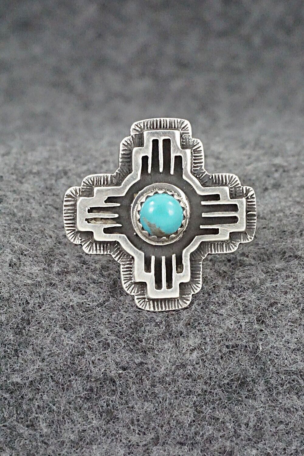 Turquoise and Sterling Silver Ring - Paige Gordon - Size 8