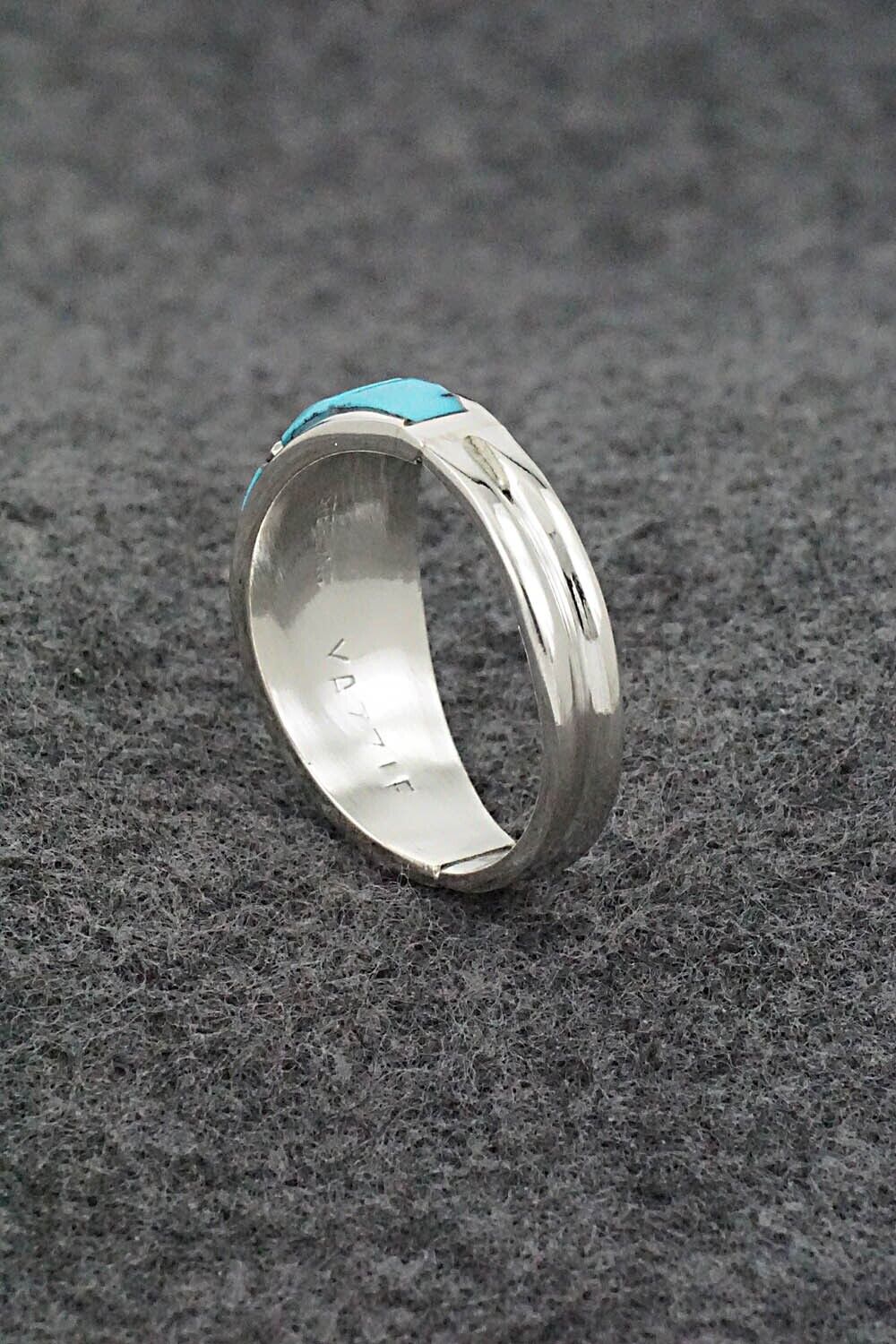 Turquoise & Sterling Silver Ring - Edison Yazzie - Size 11.5