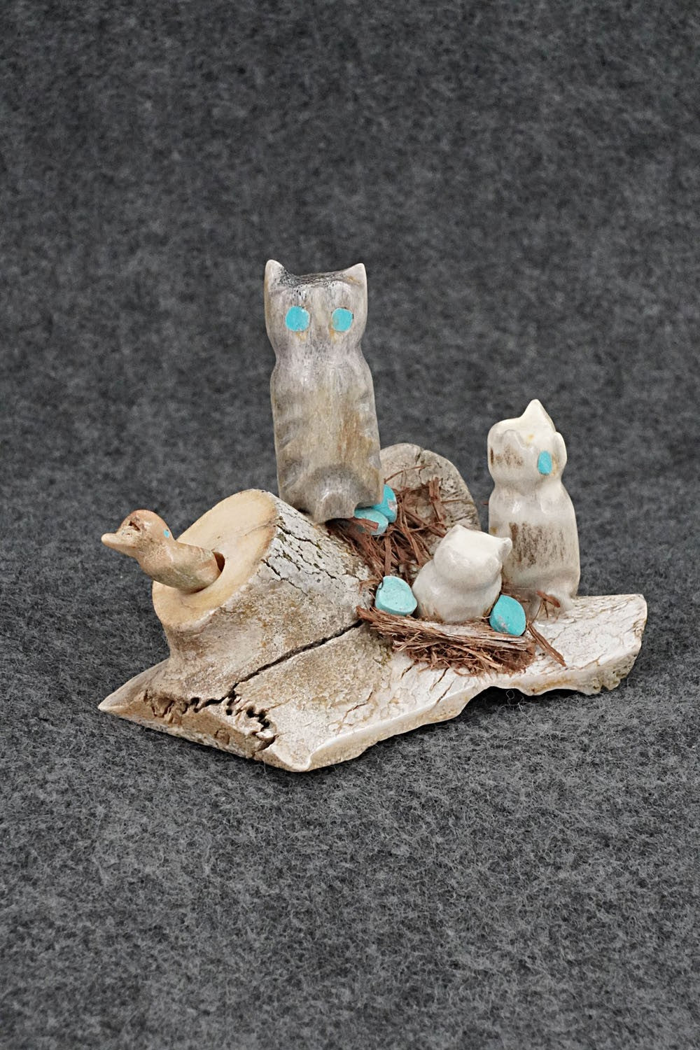 Owls Zuni Fetish Carving - Marvelita Phillips