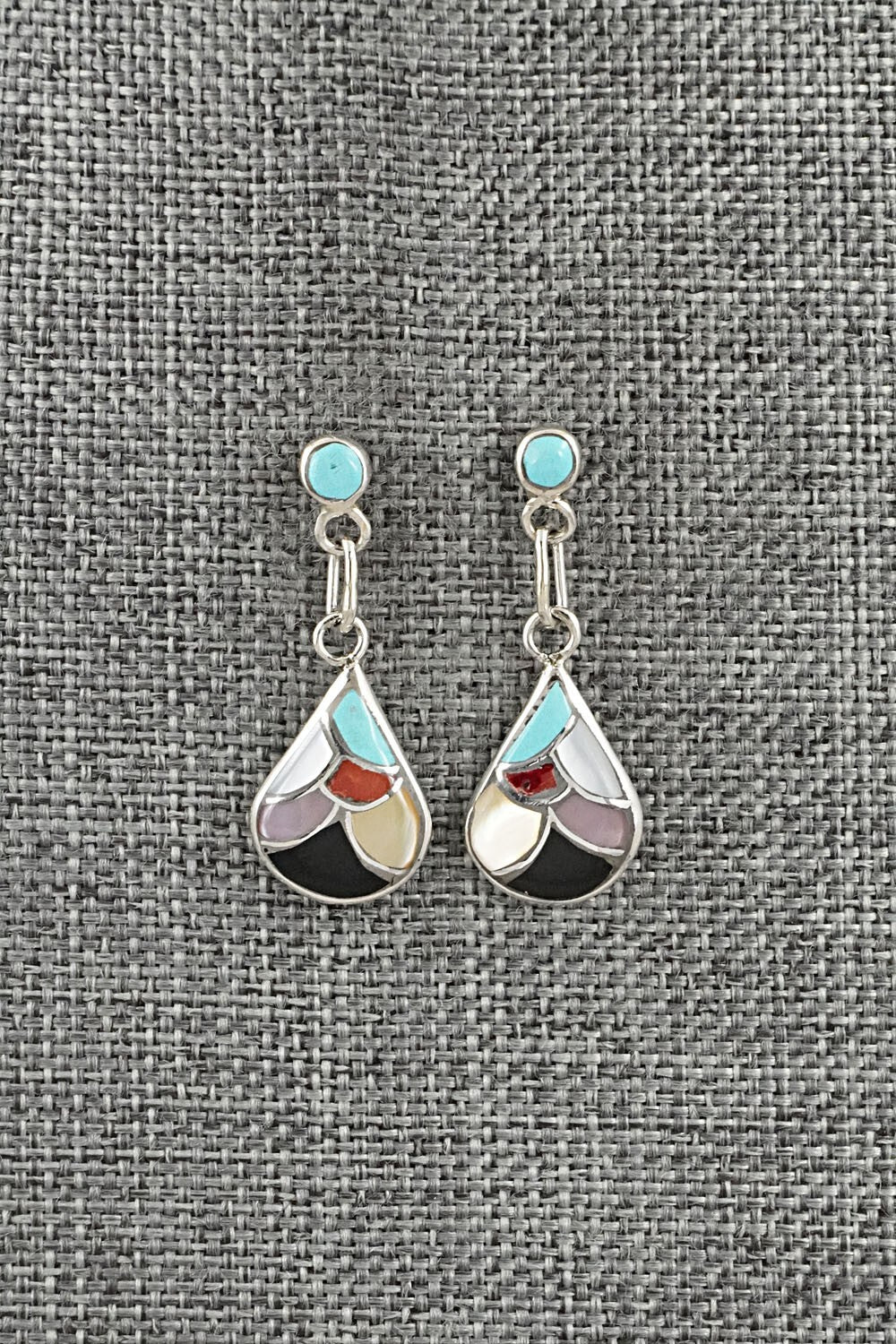 Multi-Stone & Sterling Silver Earrings - Orena Leekya