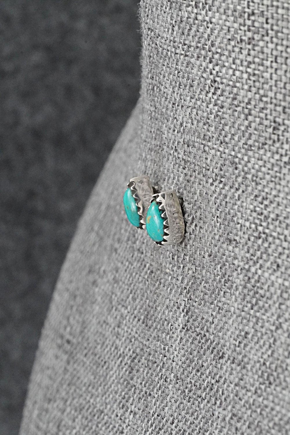 Turquoise & Sterling Silver Earrings - Gerald Joe