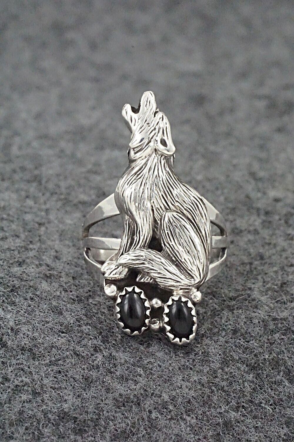 Onyx & Sterling Silver Ring - Jerryson Henio - Size 7.75