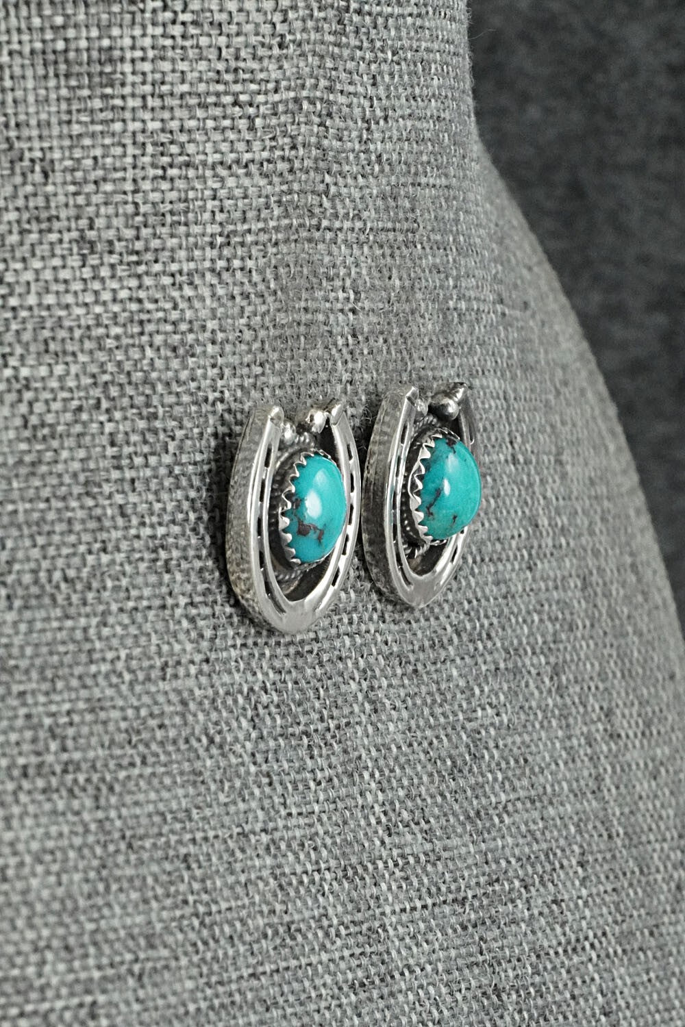Turquoise & Sterling Silver Earrings - Hiram Largo