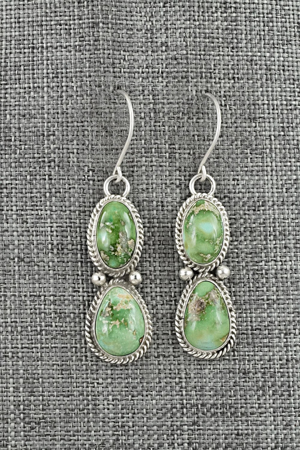 Turquoise & Sterling Silver Earrings - Eugene Gruber