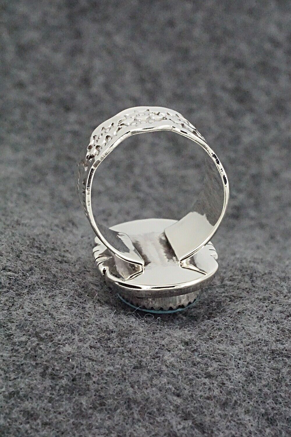 Turquoise & Sterling Silver Ring - Sheena Jack - Size 7.5