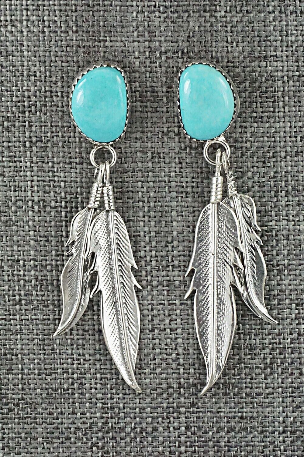 Turquoise & Sterling Silver Earrings - Letricia Largo