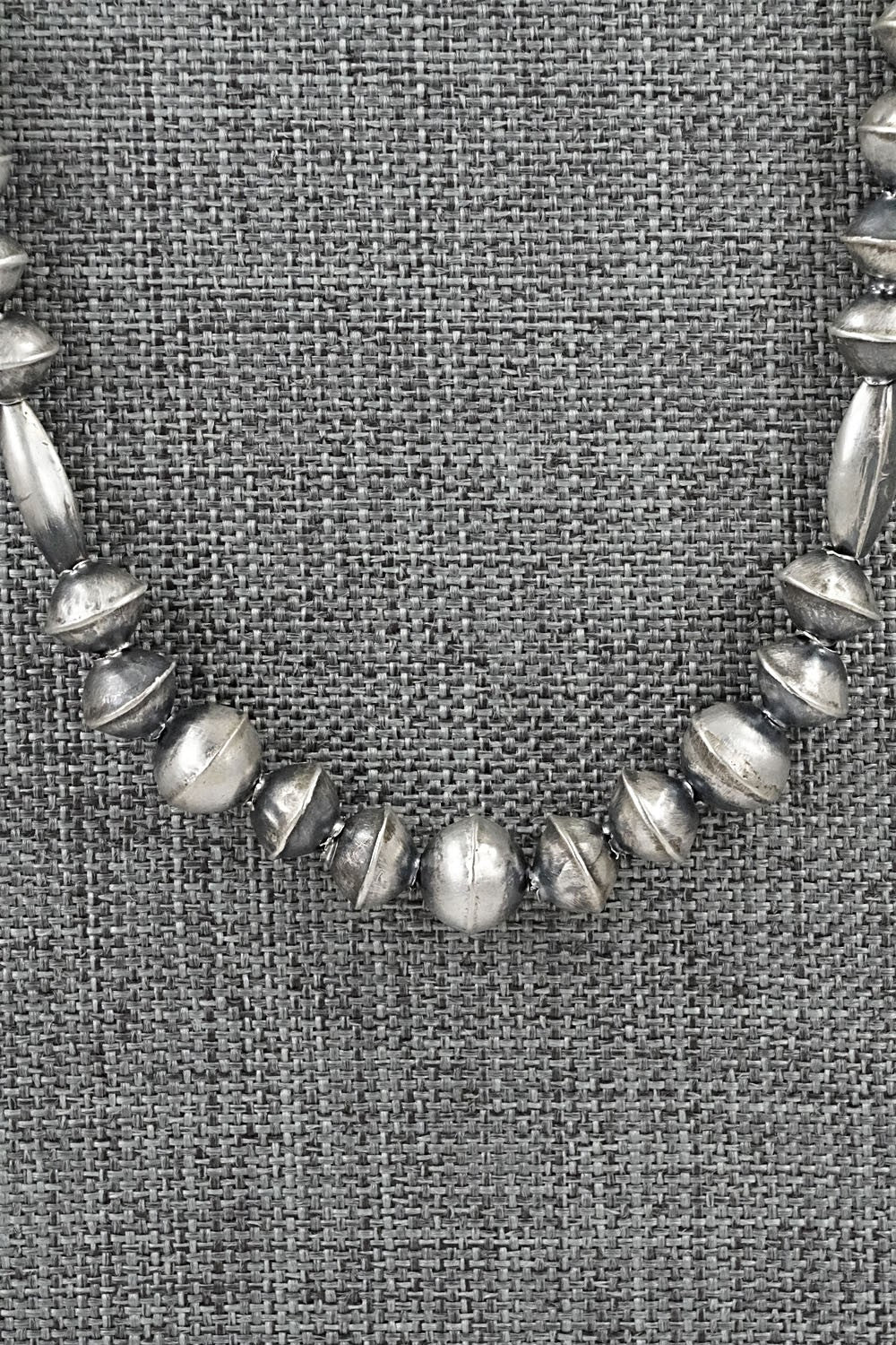 Sterling Silver Navajo Pearl Necklace 22" - Vintage