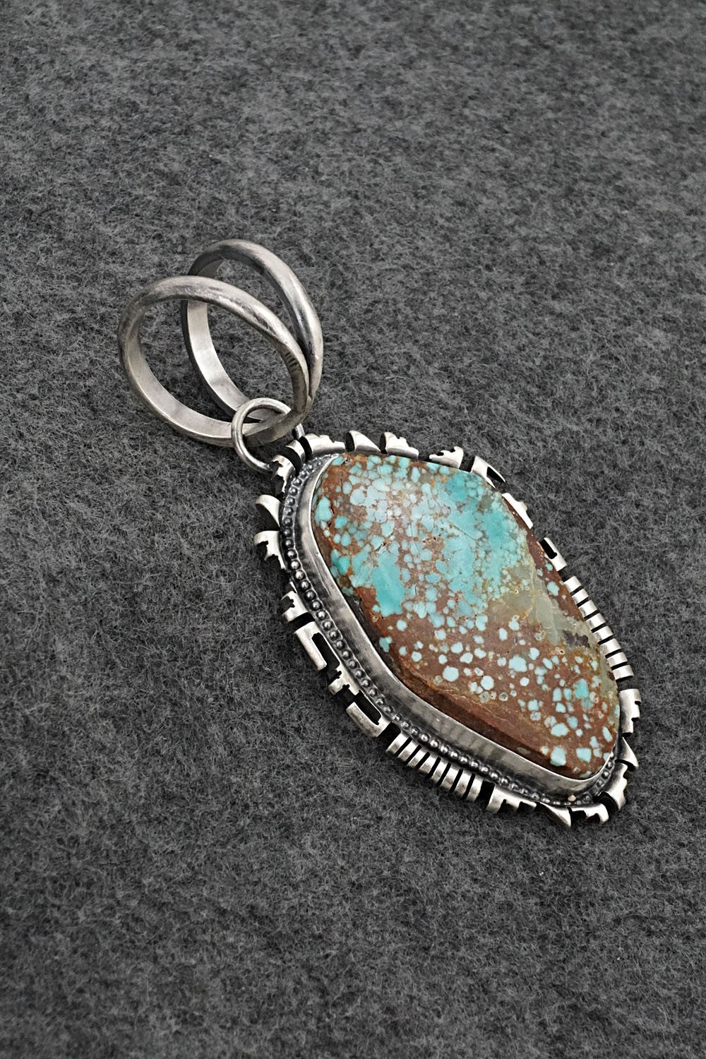 Turquoise & Sterling Silver Pendant - Randy Billy