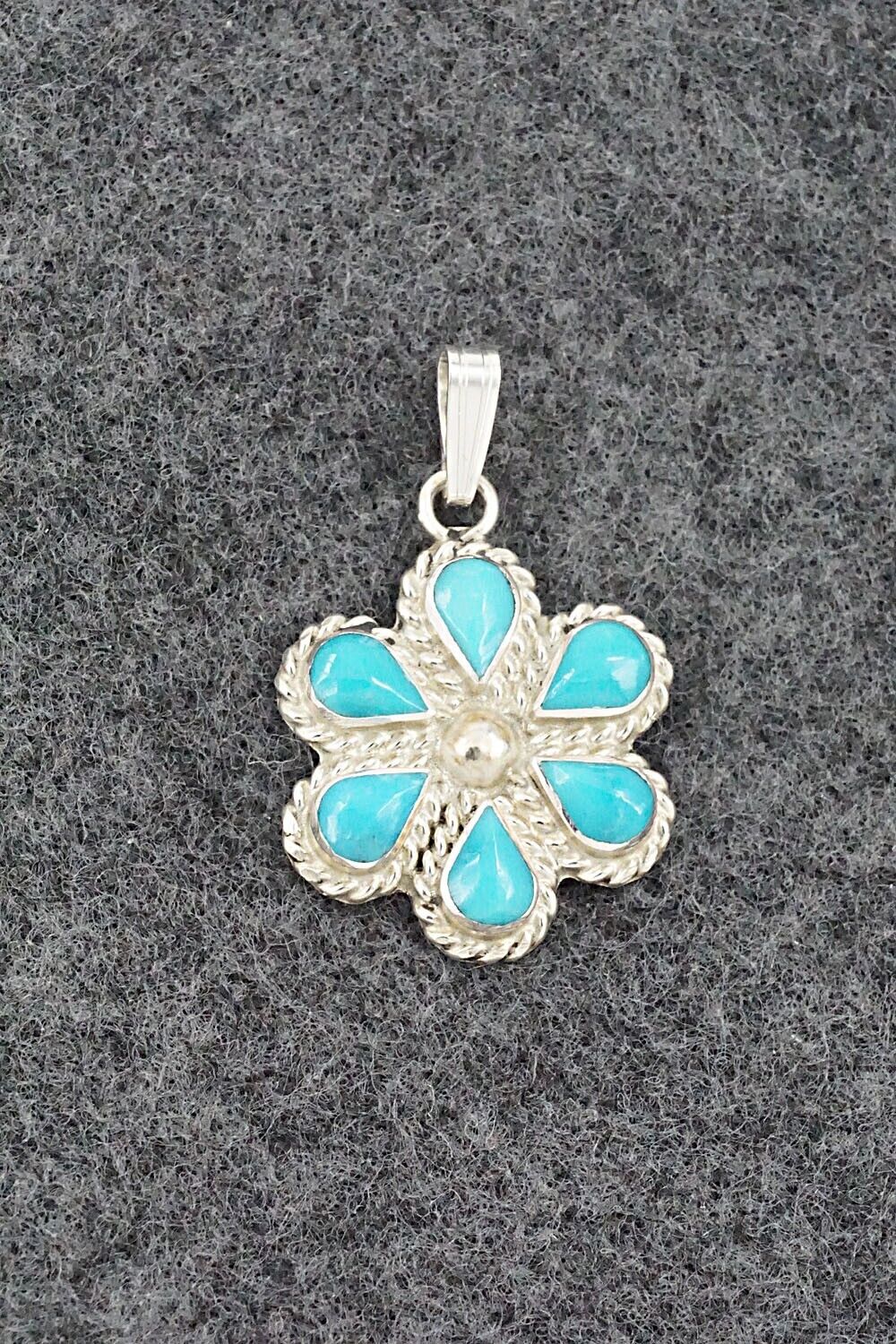 Turquoise & Sterling Silver Pendant - Gina Dosedo
