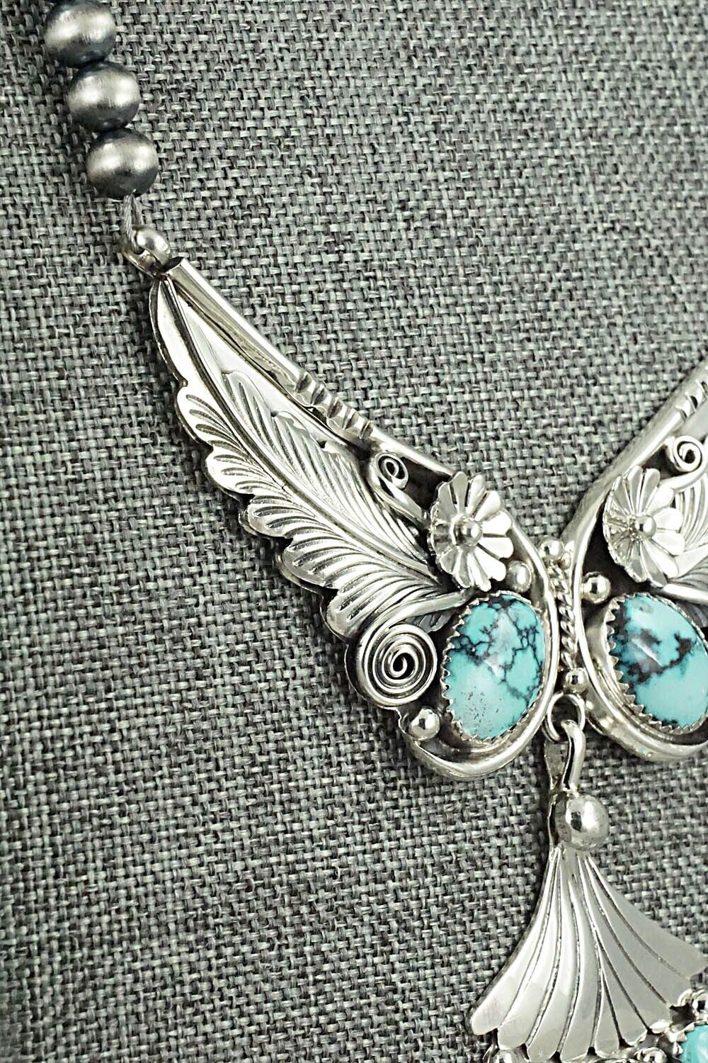 Turquoise & Sterling Silver Necklace - Henry Attakai