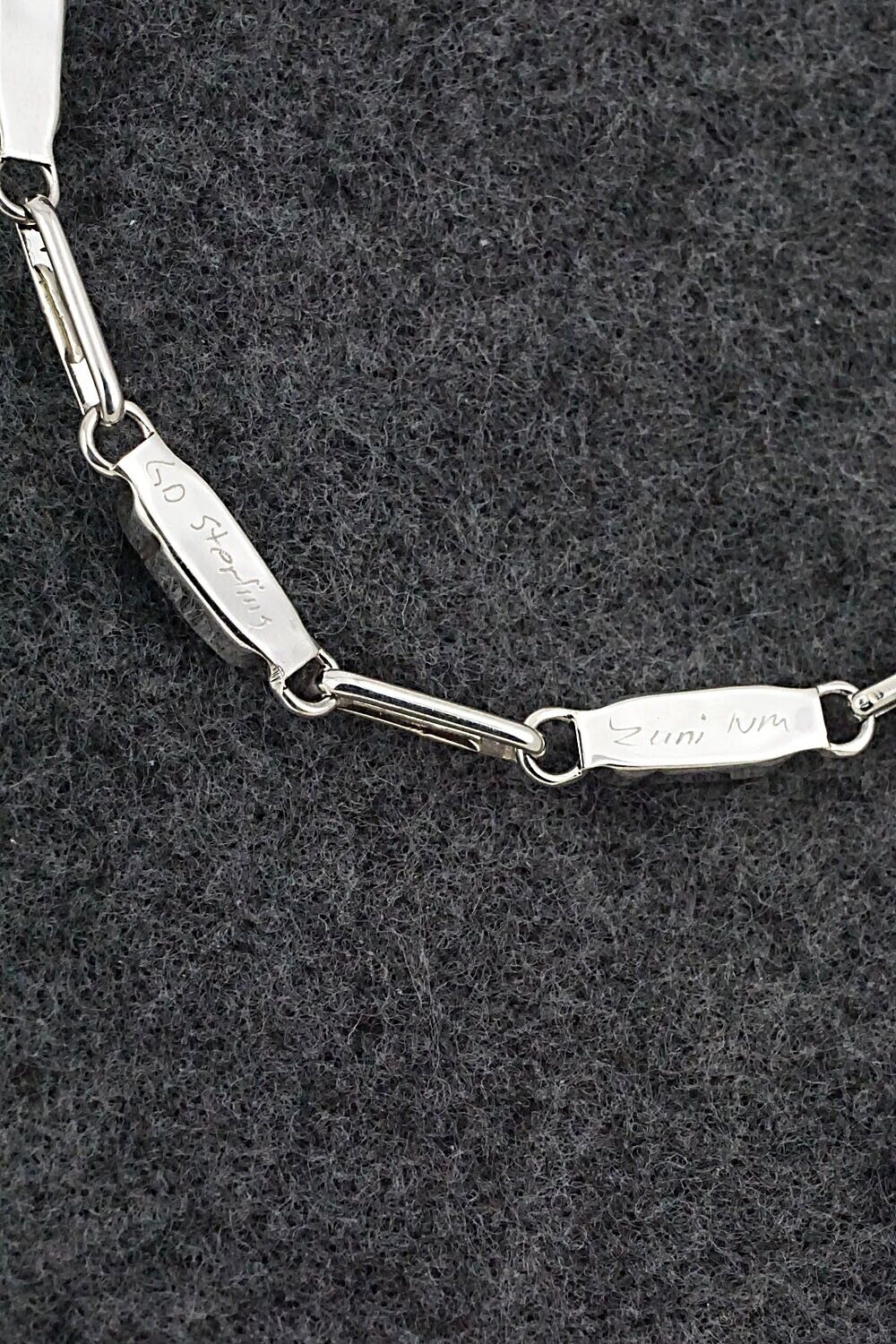 Turquoise & Sterling Silver Link Bracelet - Gina Dosedo