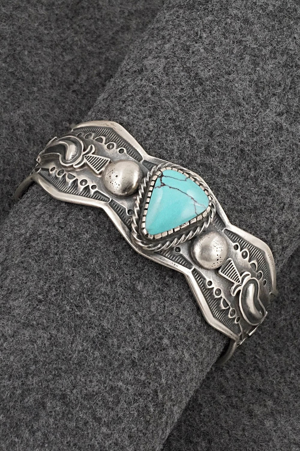 Turquoise & Sterling Silver Bracelet - Roland Dixson