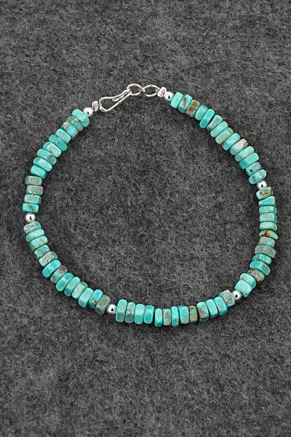 Turquoise & Sterling Silver Bracelet - Doreen Jake