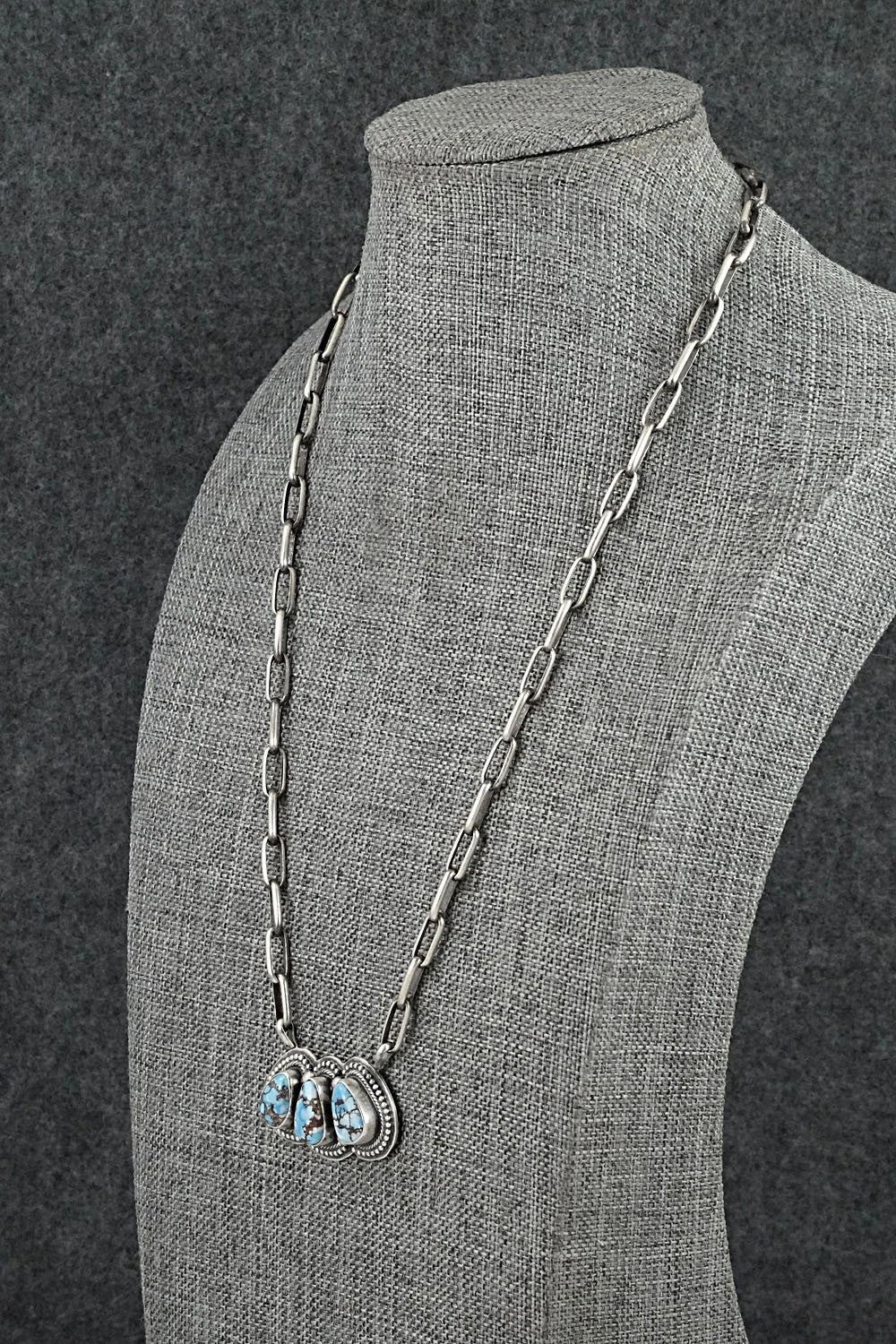 Turquoise & Sterling Silver Necklace - Kathleen Livingston