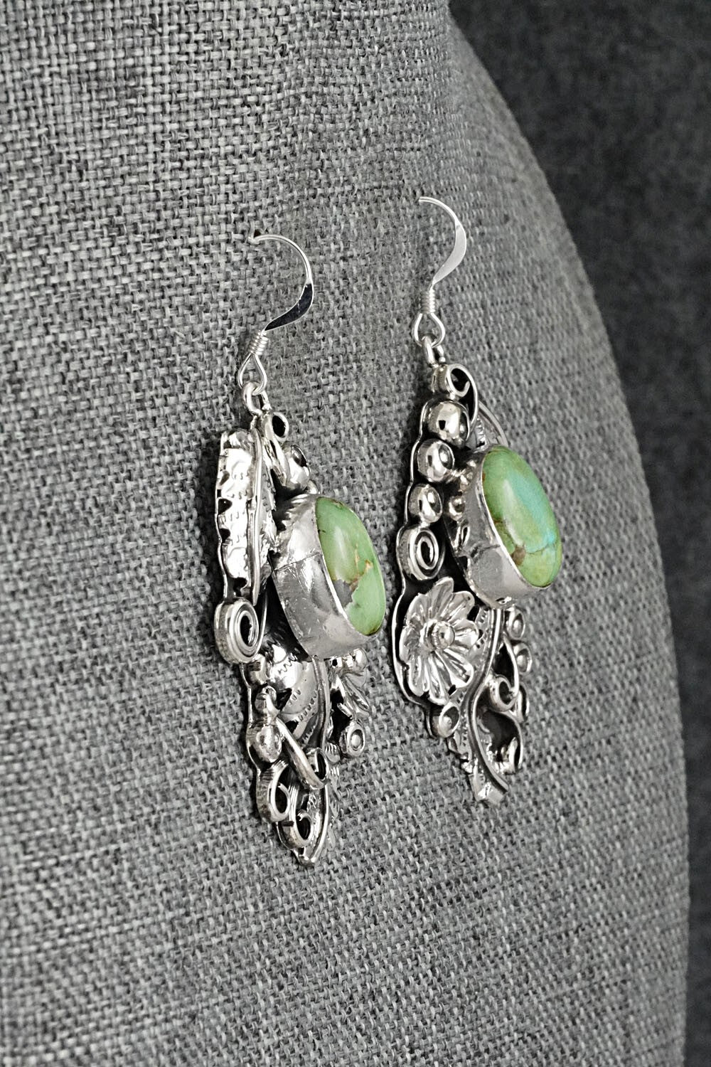 Turquoise & Sterling Silver Squash Blossom Set - Harry B. Yazzie