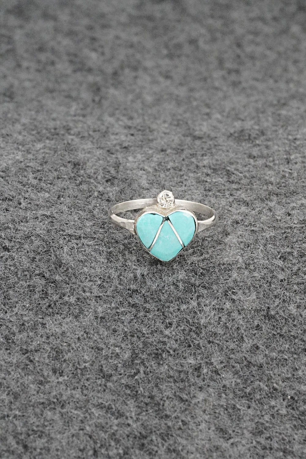 Turquoise & Sterling Silver Ring - Ola Eriacho - Size 7