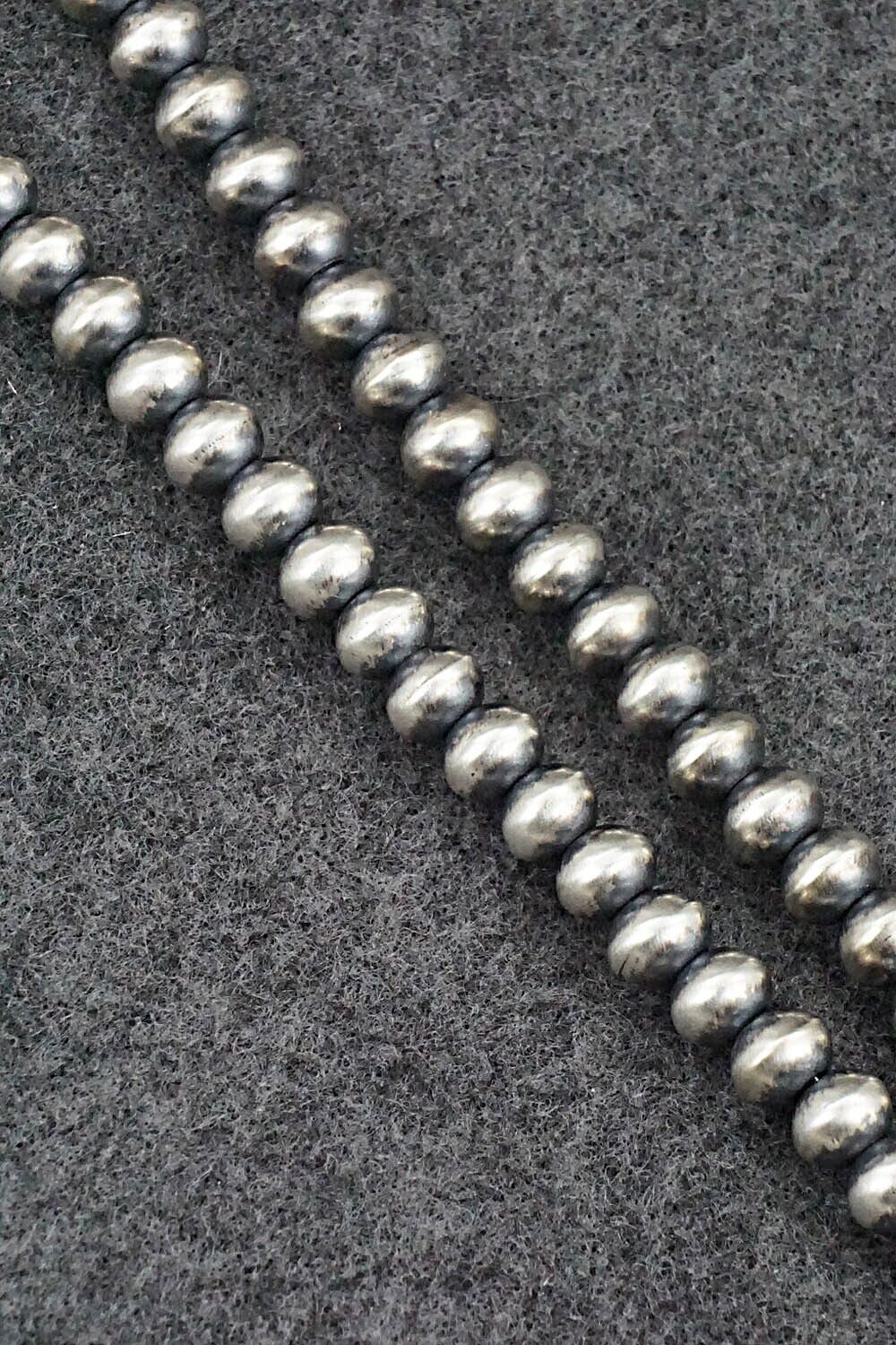 Sterling Silver Navajo Pearl Necklace 28" - Dorinda Mariano