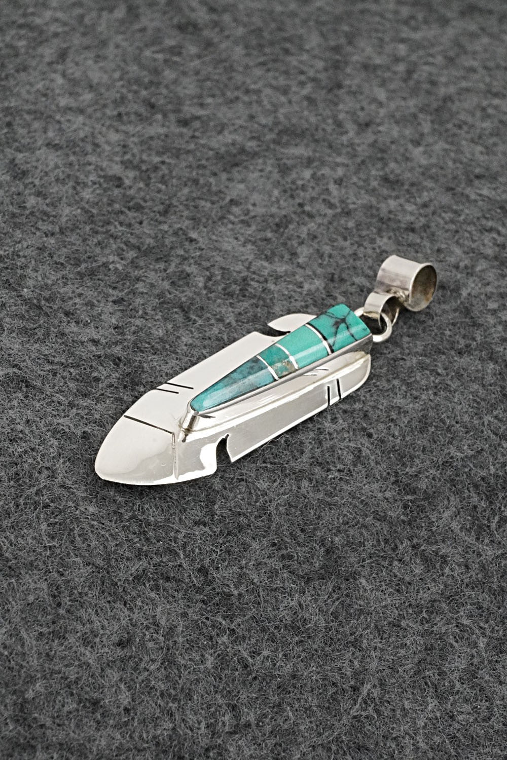 Turquoise & Sterling Silver Pendant - Marilyn Yazzie
